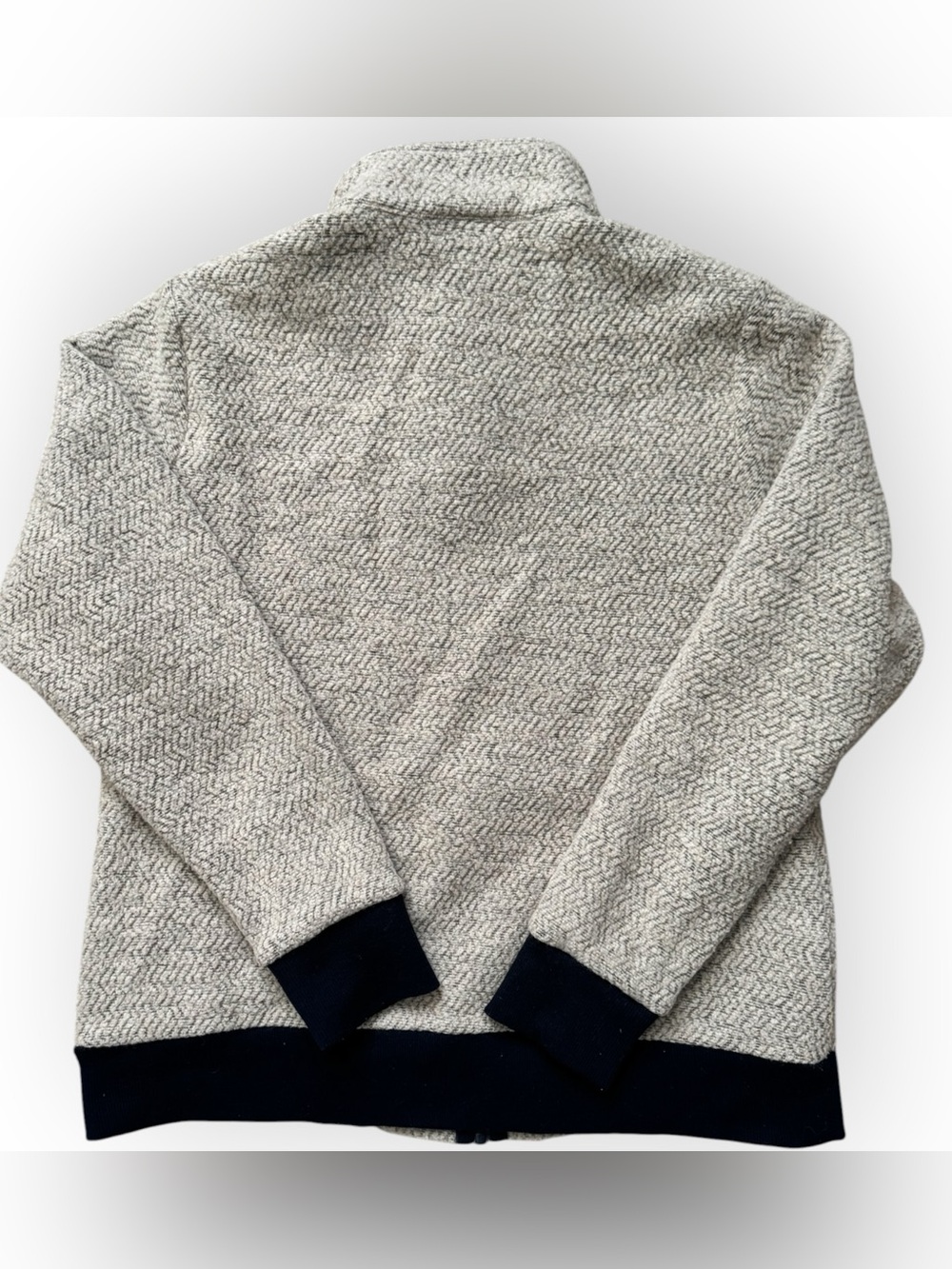 Patagonia Women’s Full Zip Wool Blend Fleece Jacket Gray Navy L - Picture 2 of 4